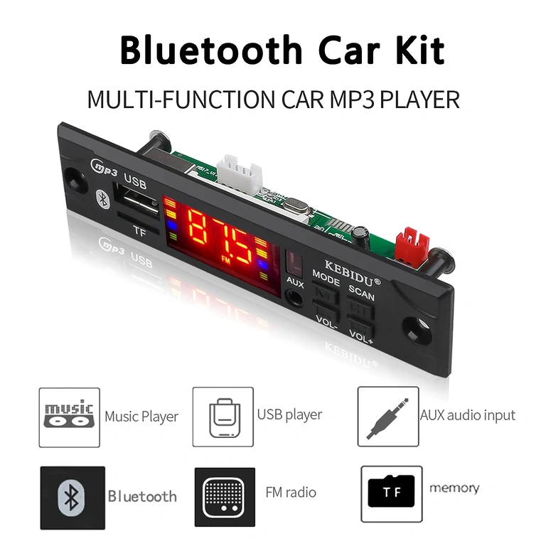 Μονάδα ήχου Bluetooth για αυτοκίνητο με τροφοδοσία 12V