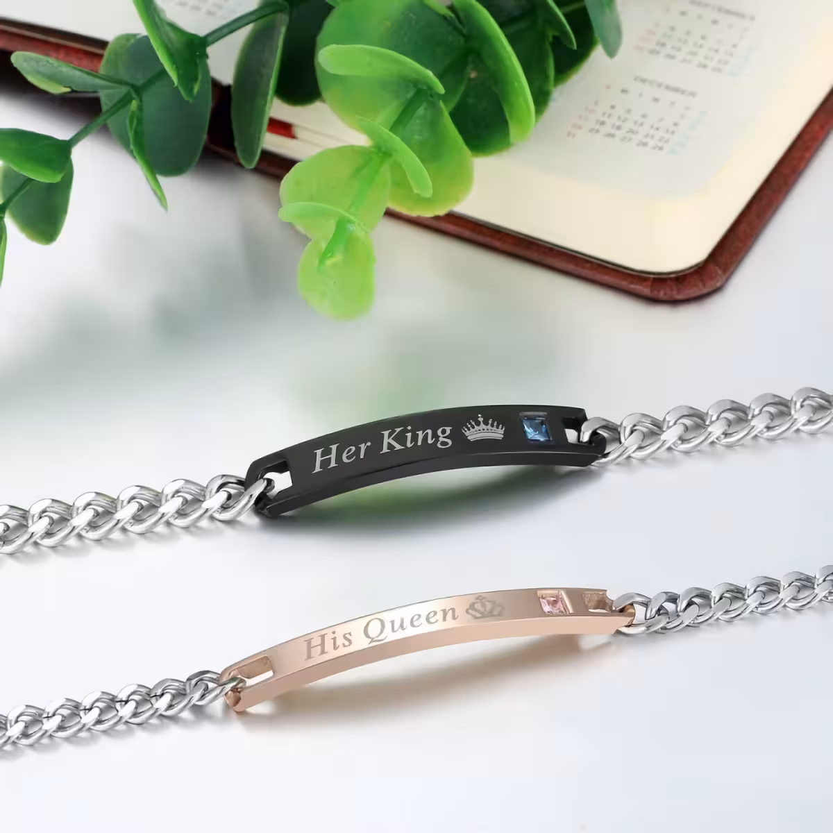 Βραχιόλια ζευγαριού κατάλληλα για Ημέρα του Αγίου Βαλεντίνου ή επετείους