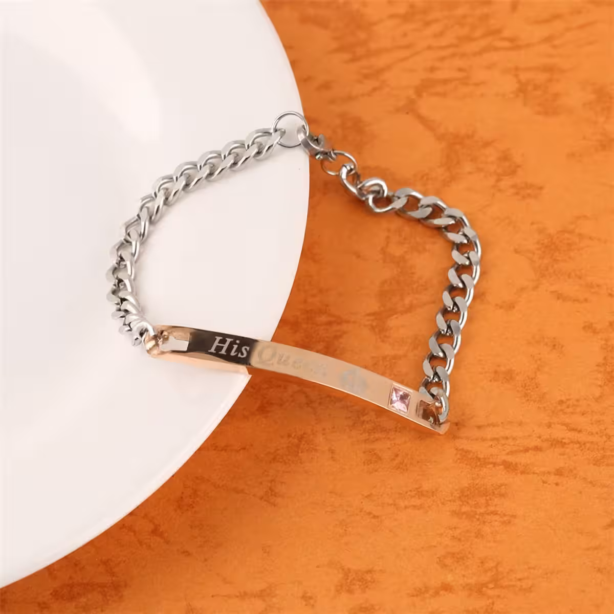 Βραχιόλι με την επιγραφή His Queen, θηλυκό σχέδιο, τέλειο δώρο