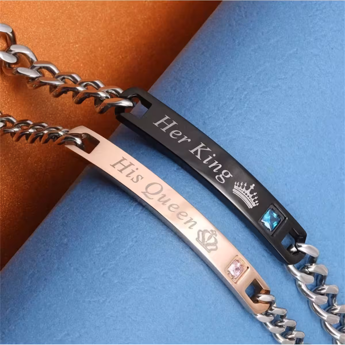 Βραχιόλια ανθεκτικά στις γρατζουνιές, από ανοξείδωτο ατσάλι και τιτάνιο, χαραγμένα με λέιζερ