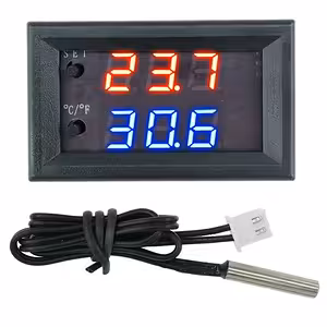 Termostato Digital con Sonda y Relé 12V – Control de Temperatura para Incubadora, Huevos, Criadoras, Acuario
