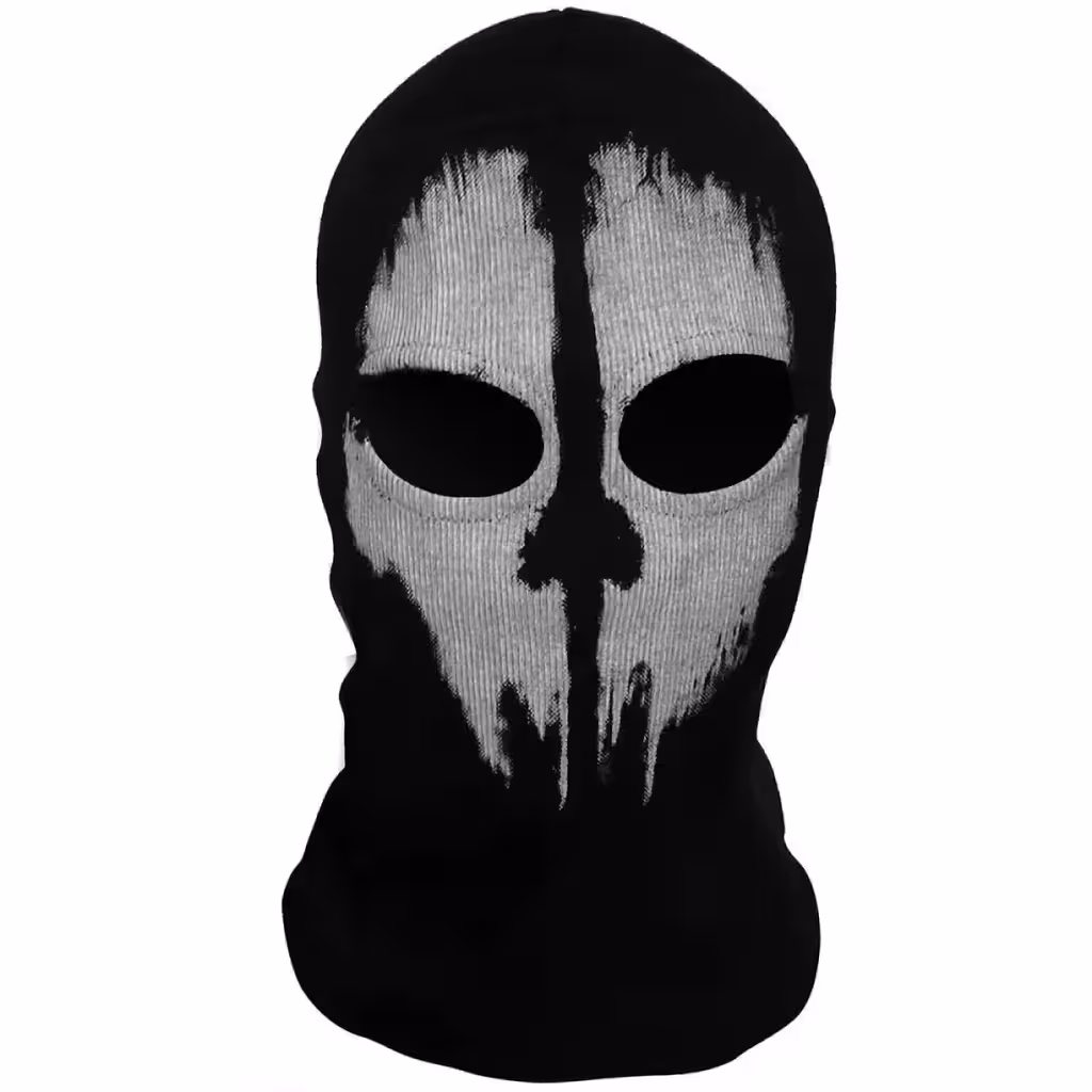 Pasamontañas Calavera Call of Duty Ghost – Máscara para Ski, Moto, Airsoft, Paintball, Táctica Negra