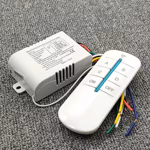 Interruptor de Luz con Control Remoto 4 Canales 220V – Receptor Automatización para Lámparas y Luminarias