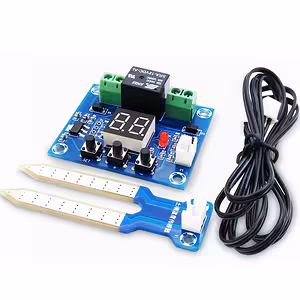 Módulo Sensor de Humedad del Suelo con Relé 12V – Controlador de Riego Automático Jardín / Invernadero