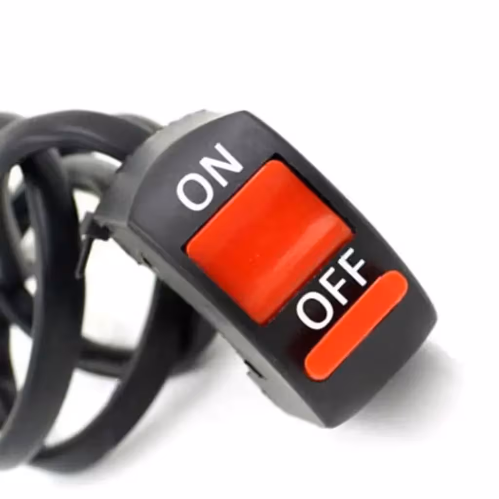 Interruptor Manillar ON/OFF 12V–48V para Moto, Bicicleta, Scooter, ATV
