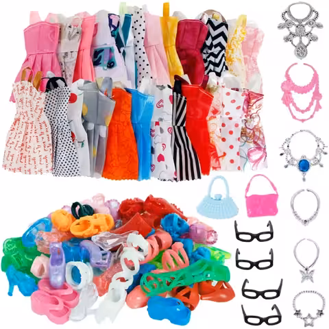 Set de Ropa, Vestidos, Zapatos y Accesorios para Muñecas Barbie – Vestimenta Completa para Muñecas