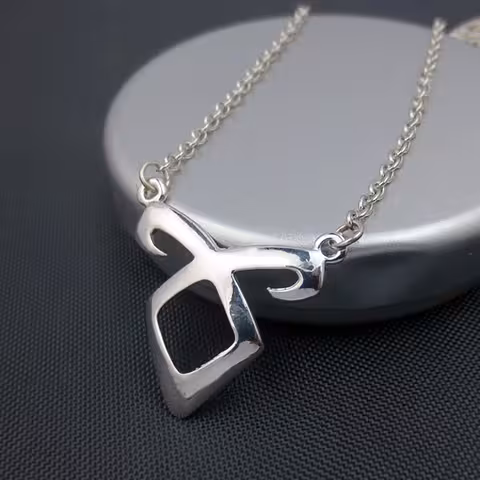 Colgante Collar The Mortal Instruments City of Bones – Angel, Collar Plateado Fantasy