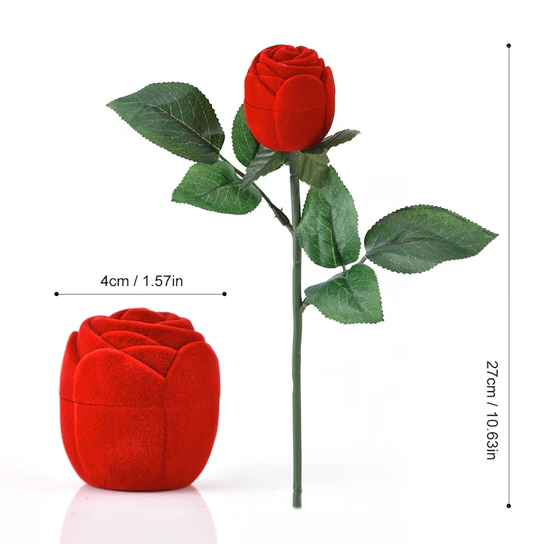 Κουτί για αρραβώνα – βελούδινο τριαντάφυλλο σχέδιο