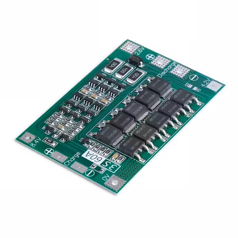 Módulo BMS 3S 60A para Baterías 18650 Li-Ion – Protección de Carga, Descarga y Balanceo