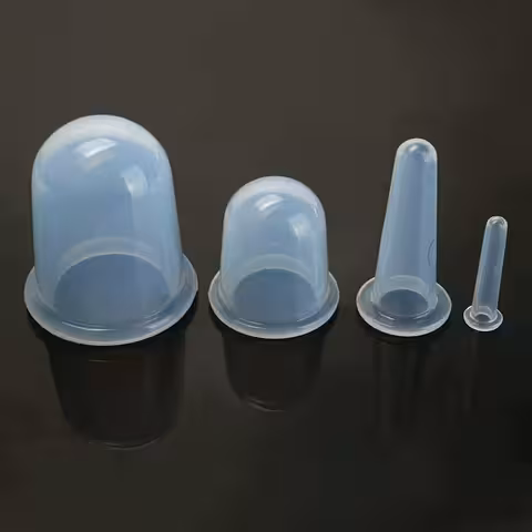 Ventosas de Silicona Anticelulíticas – Set de 4 Piezas para Masaje con Vacío Eficiente en Casa o en Salón