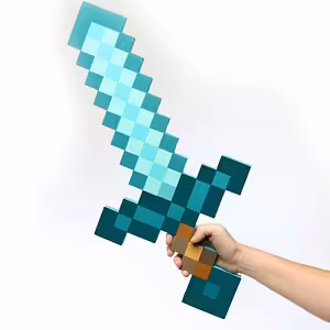 Espada Minecraft con Diamantes – Juguete de Espuma EVA Ligera, Ideal para Niños y Cosplay