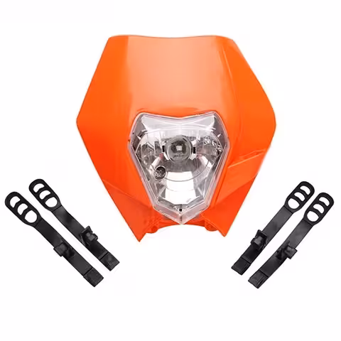 Máscara de Cara Faro Moto Universal Enduro Cross KTM Supermoto Street Fighter Naked – 12V 35W