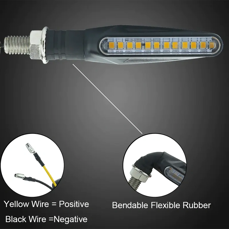 Κίτρινο LED φλας για μοτοσυκλέτες και σκούτερ