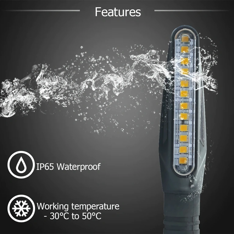 LED σήμανση με δυναμικό εφέ και μοντέρνο σχεδιασμό για μοτοσυκλέτες