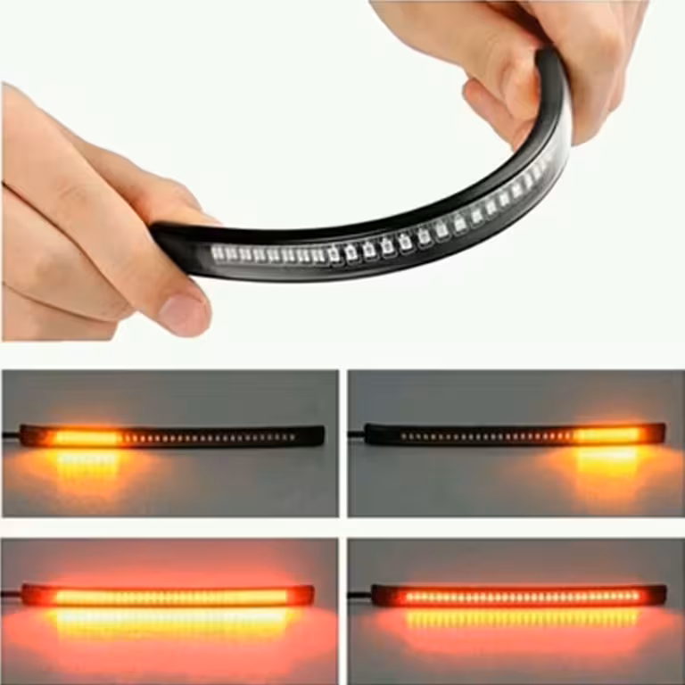 Tira LED Stop e Intermitentes Moto, Motocicleta, Scooter, ATV – 48 LED Flexibles