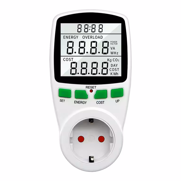 Vatímetro Digital Profesional para Medición de Consumo Eléctrico en Enchufe