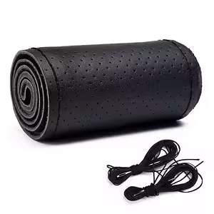 Funda de Volante Piel Natural Ternero Perforada Universal con Hilo y Aguja