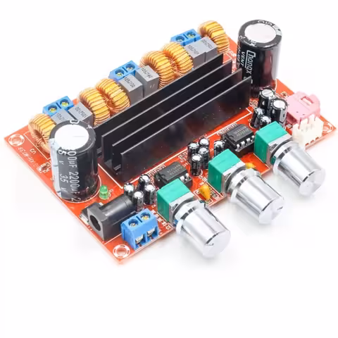 Amplificador Estéreo 2.1 TPA3116D2 – 2x50W + 100W Subwoofer Clase D, Módulo de Audio