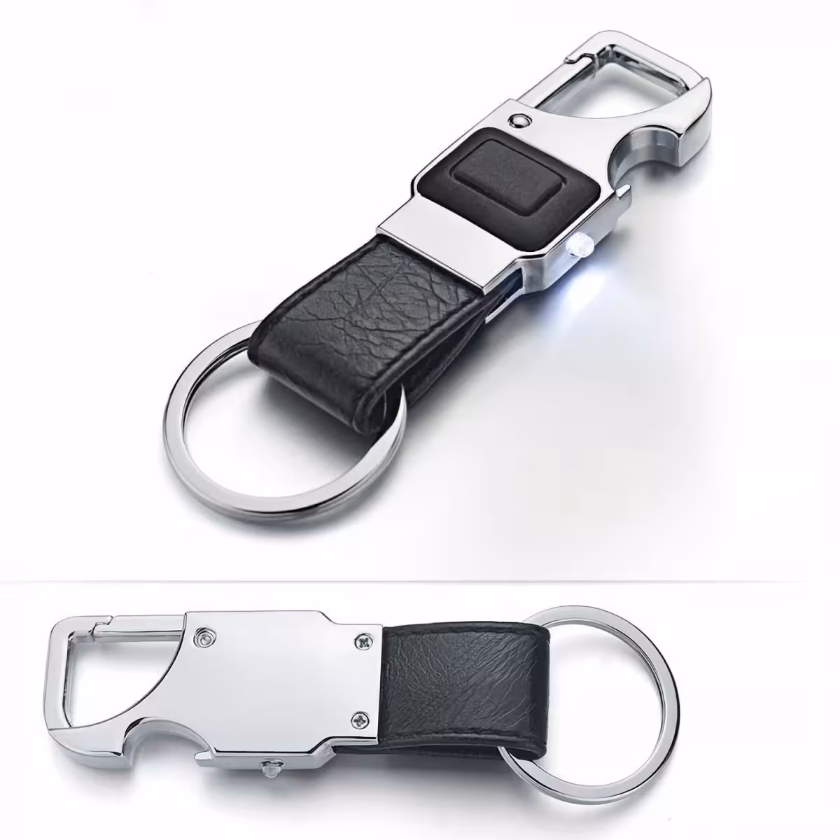 Μπρελόκ για μοντέρνο άντρα, με LED, ανοιχτήρι και δέρμα