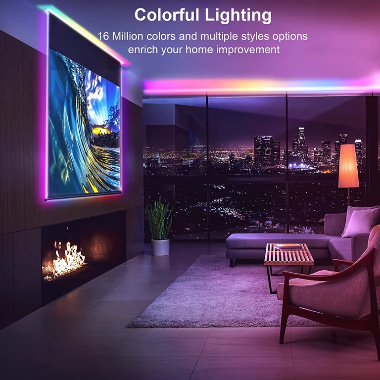 Φωτεινή ταινία με 300 LED RGB, τηλεχειριστήριο και συνδεσιμότητα bluetooth