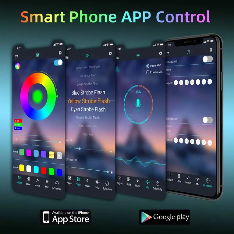 LED ταινία RGB με smart control και συγχρονισμένα εφέ με ήχους χώρου