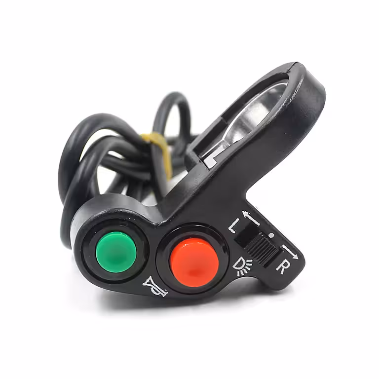 Interruptor Moto Motocicleta Bicicleta Eléctrica ATV con Intermitentes y Claxon