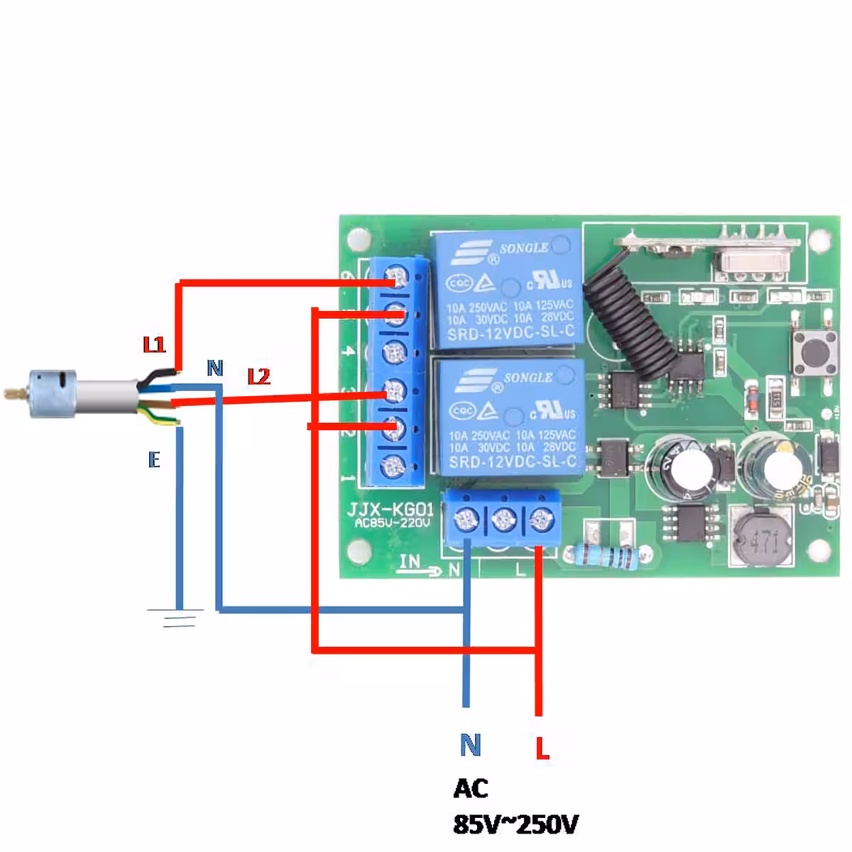 Μονάδα ελέγχου φωτός με ραδιοσήμα και δύο ανεξάρτητα κανάλια
