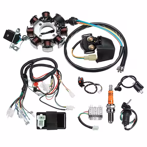 Instalación Eléctrica Completa ATV Chino 150cc 200cc 250cc 300cc – Cableado Completo Motor Vertical 4T