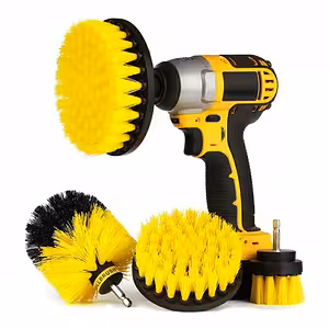 Set 3 Cepillos de Nylon Rotativos para Taladro – Limpieza de Tapicería, Alfombra, Moqueta y Plástico
