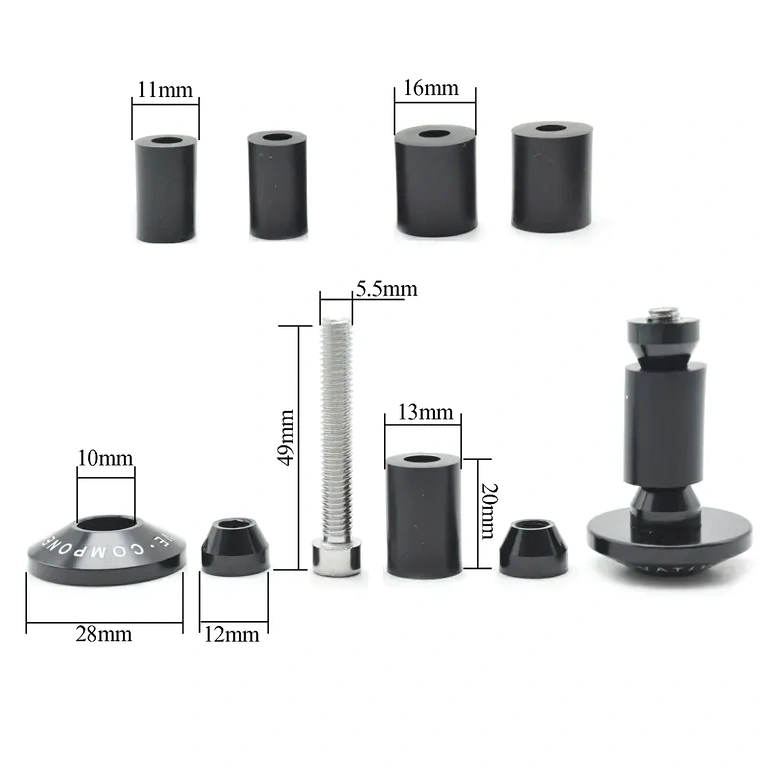 Άκρα τιμονιού με 3 μεγέθη ελαστικών για ακριβή στερέωση