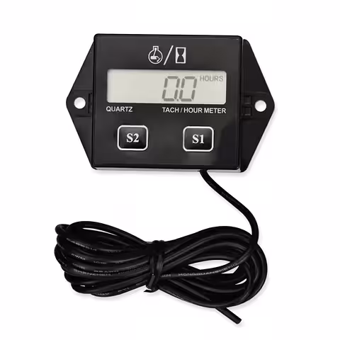 Mini tacómetro digital montado en motor de gasolina 2T