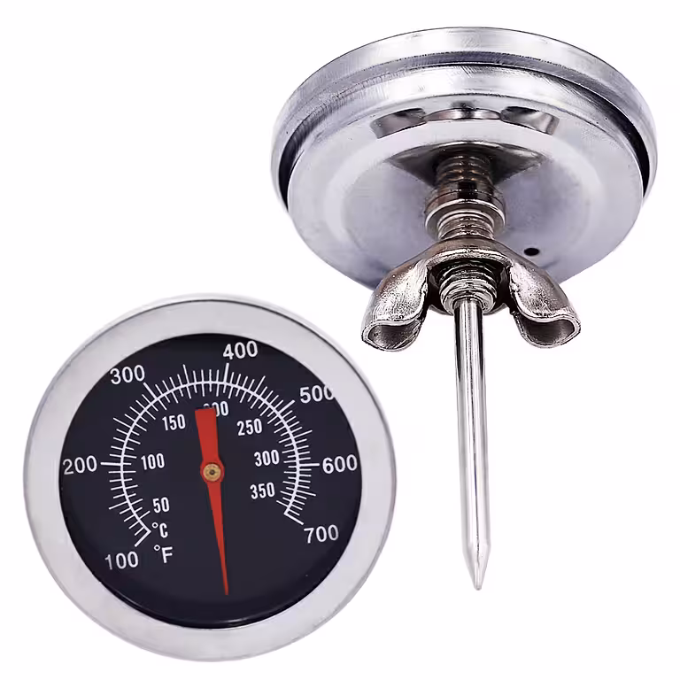 Termómetro para Carne Profesional Barbacoa Horno Ahumador Acero Inoxidable Analógico 0-350°C