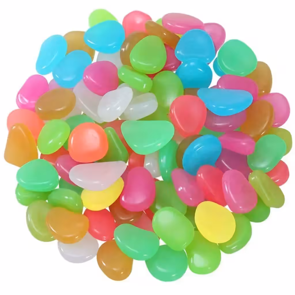 Piedras Fosforescentes Decorativas para Jardín, Acuario y Ambiente – Piedras Luminosas Fosforescentes