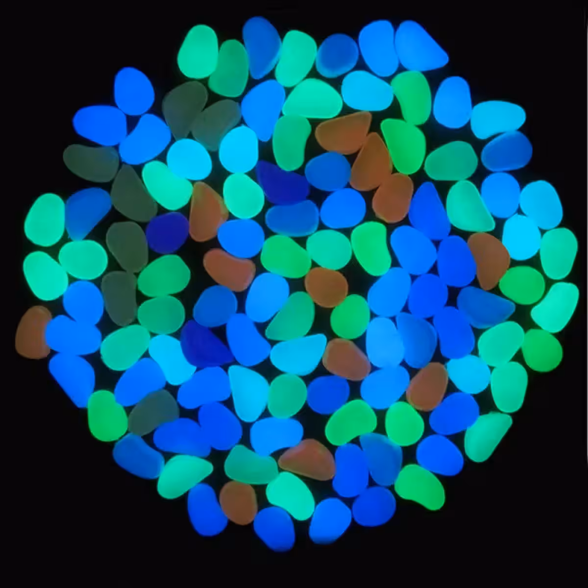 Διακοσμητικές φωσφοριζόμενες πέτρες για φωτισμό κήπου