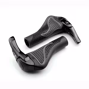 Puños Manillar MTB Ergonómicos Negros con Cuernos Lock-On para Bicicleta y Scooter Eléctrico