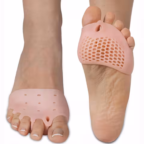 Ortesis Separadora Correctora de Dedos Hallux Valgus – Protección de Juanetes de Silicona, Día y Noche