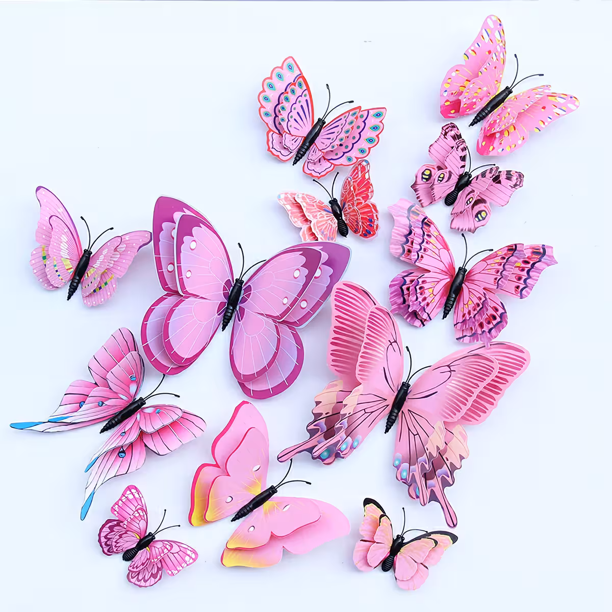 Πεταλούδες εύκολες στην εφαρμογή σε κουρτίνες, παράθυρα, πόρτες και άλλες λεία επιφάνειες