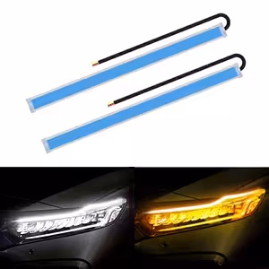 Luces Diurnas DRL Tira LED con Señalización Secuencial Dinámica LED FLOW Auto – Set 2 Tiras Flexibles 60cm, Resistentes IP65