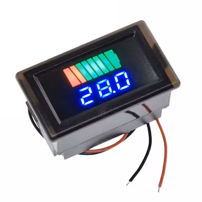 Indicador Estado Batería 12V 24V 48V 60V 72V – Voltímetro LED Auto, Moto, Bicicleta, Scooter