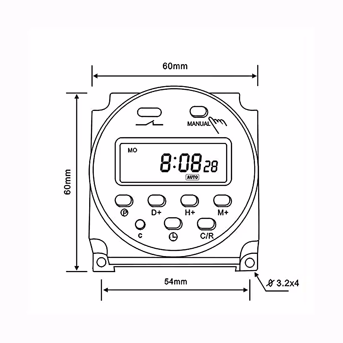 Χρονοδιακόπτης με εσωτερική μνήμη για διατήρηση ρυθμίσεων σε διακοπή ρεύματος