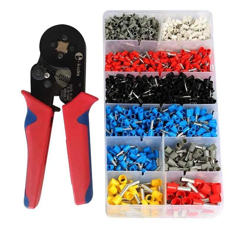 Αυτορυθμιζόμενη πένσα για σωληνωτούς ακροδέκτες Σφιγκτήρας με αυτόματη ρύθμιση και μηχανισμό click για σύνδεση ακροδεκτών