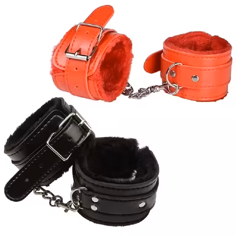 Esposas BDSM con Cadena y Pluma Suave – Accesorios Eróticos Confortables y Profesionales