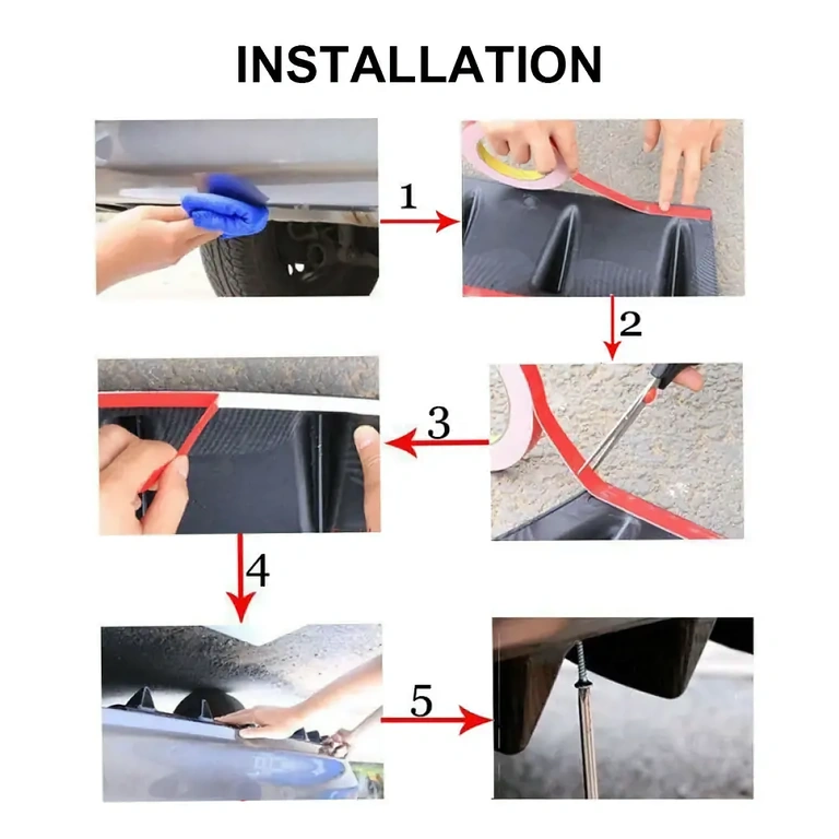 Καθολικό spoiler για πίσω προφυλακτήρα, εύκολη τοποθέτηση και ρύθμιση