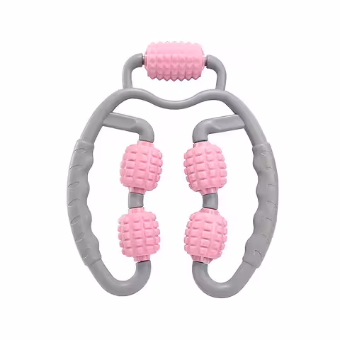 Aparato de Masaje Muscular Manual con 5 Rodillos – Relajación Cuerpo, Cuello, Piernas, Anticelulítico