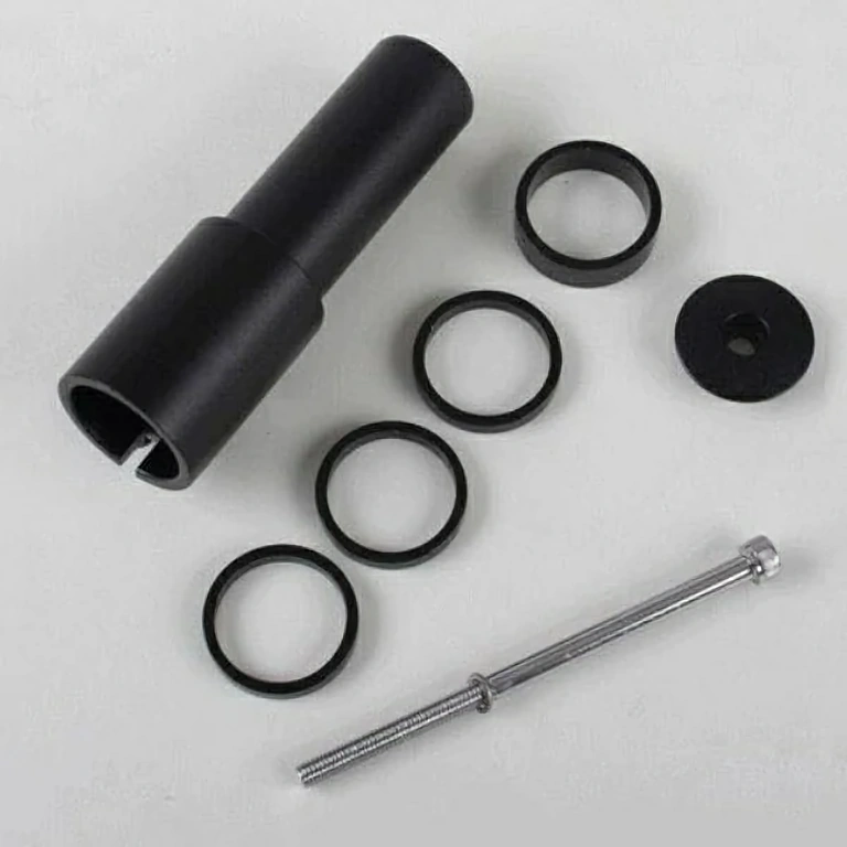 Μαύρη επέκταση τιμονιού αλουμινίου – εύκολη εγκατάσταση Ανυψωτής στελέχους τιμονιού από μαύρο κράμα – καθολική συμβατότητα