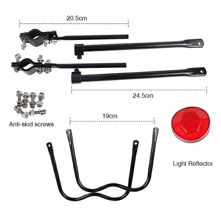 Στήριγμα αποσκευών ποδηλάτου με σύστημα σφιγκτήρων και βιδών Σχάρα ποδηλάτου με γρήγορη τοποθέτηση στη σέλα