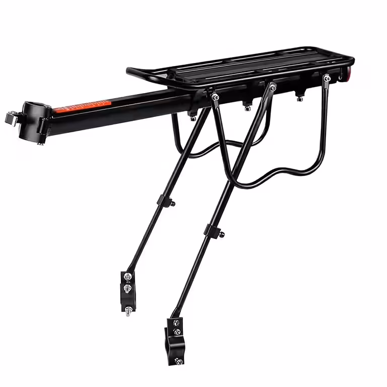 Portaequipajes Bicicleta Aluminio 26, 27,5, 28, 29 pulgadas – Fijación en Tija de Sillín, Soporte 50kg