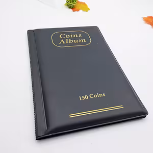 Álbum Colección Monedas – Carpeta 150 Compartimentos para Numismática, Sellos, Fichas