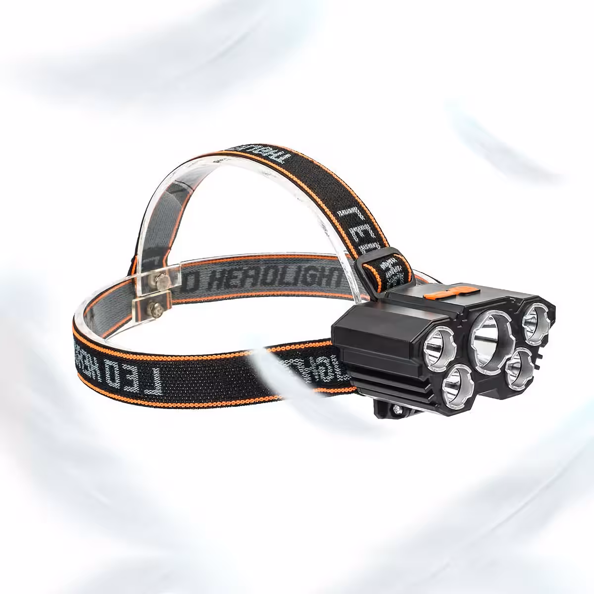 Ελαφρύς φακός κεφαλής με ρυθμιζόμενο λουράκι και ανθεκτική μπαταρία