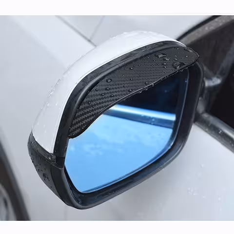 Protectores de Lluvia Espejos Auto Carbono – Protección Lateral Flexible con Cinta Adhesiva 3M